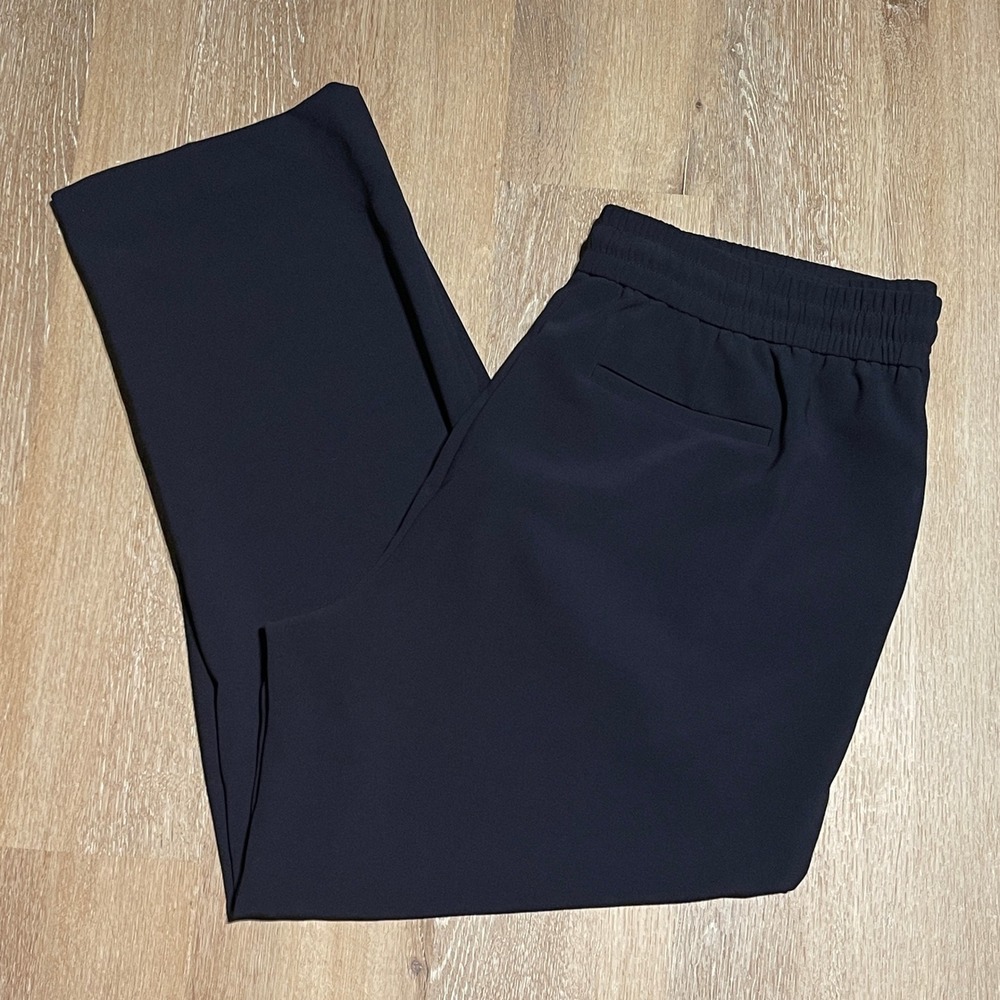 Talbots Womens XL Navy Blue Drawstring Waist Pull On‎ Casual Pants